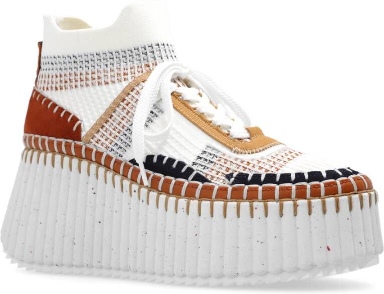 Chloé Nama sleehaksneakers Wit Dames