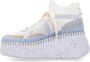 Chloé Parelblauwe Wedge Sneakers voor Vrouwen Blue Dames - Thumbnail 3