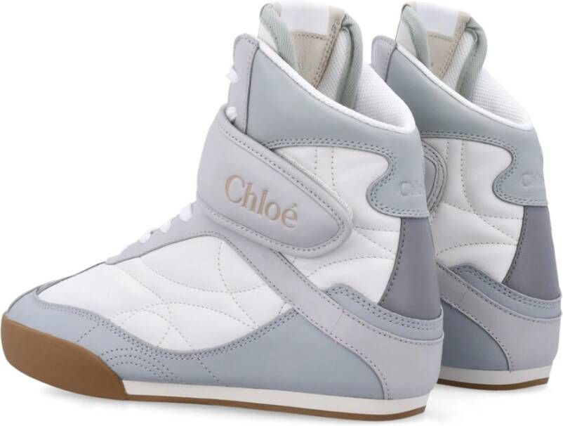 Chloé Pastelblauwe High-Top Sneakers Blue Dames