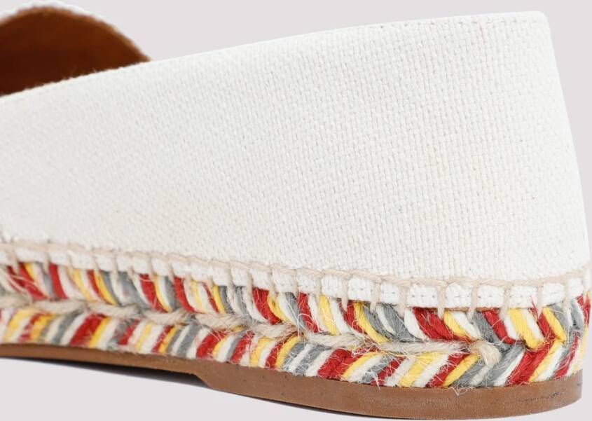 Chloé Piia Platte Espadrilles in Parel Grijs White Dames