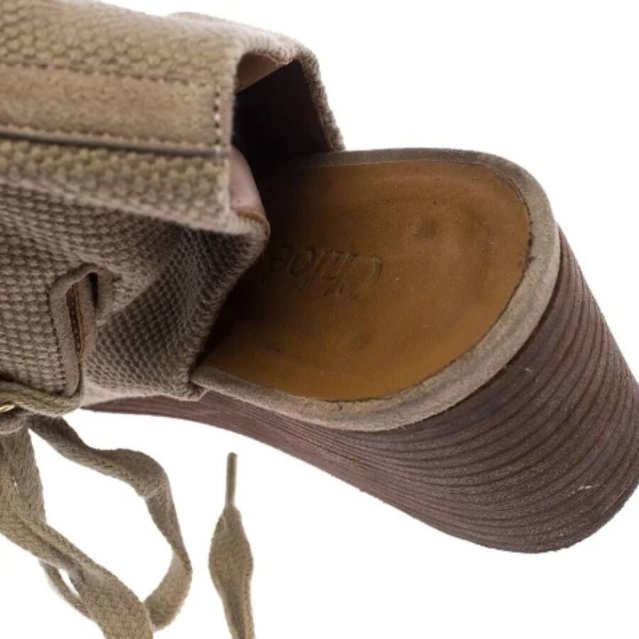 Chloé Pre-owned Canvas sandals Beige Dames