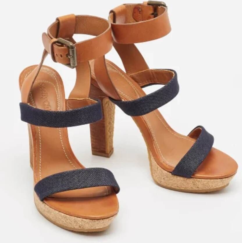 Chloé Pre-owned Canvas sandals Brown Dames