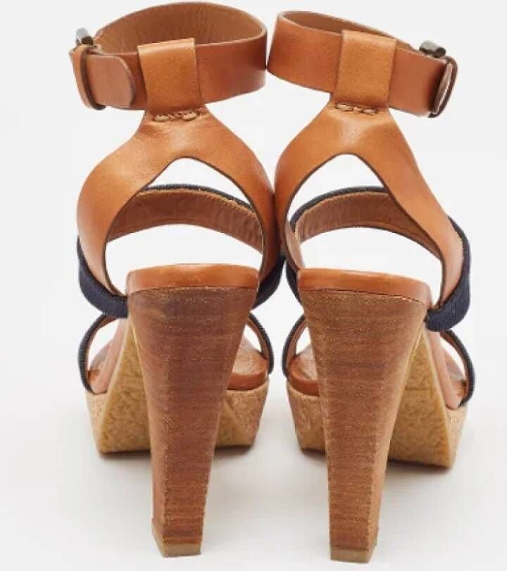 Chloé Pre-owned Canvas sandals Brown Dames