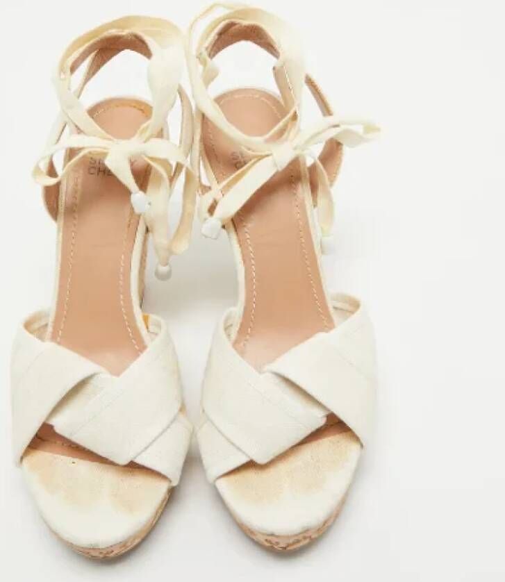 Chloé Pre-owned Canvas sandals White Dames