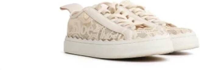 Chloé Pre-owned Canvas sneakers Beige Dames