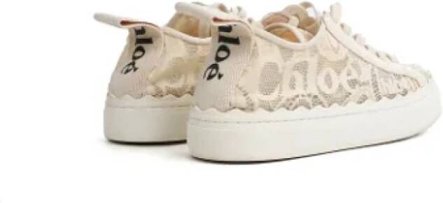 Chloé Pre-owned Canvas sneakers Beige Dames