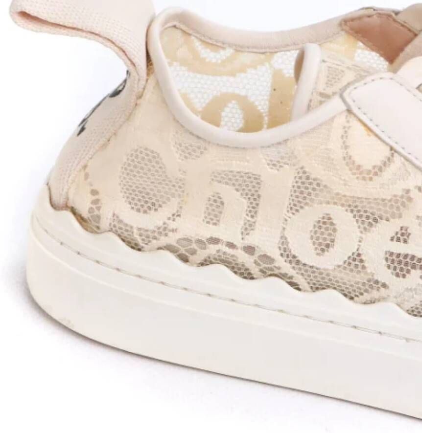 Chloé Pre-owned Canvas sneakers Beige Dames