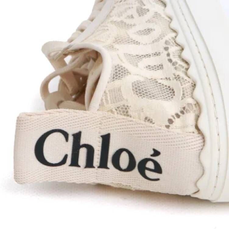 Chloé Pre-owned Canvas sneakers Beige Dames