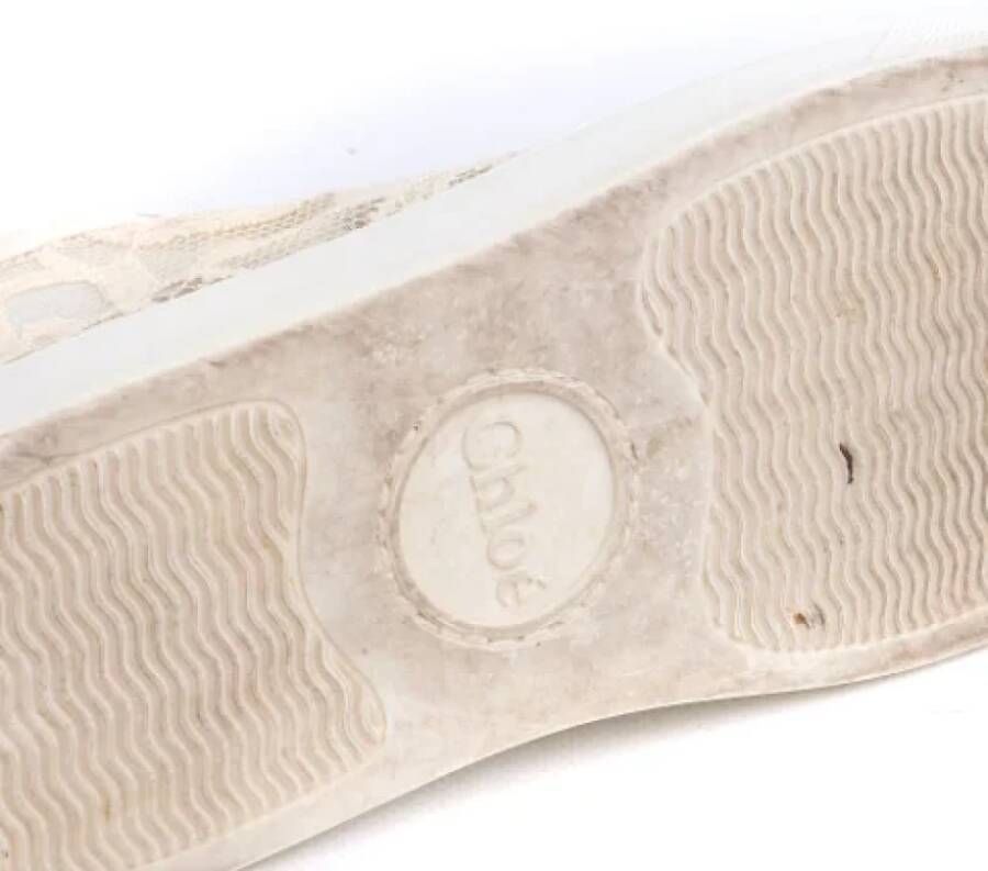 Chloé Pre-owned Canvas sneakers Beige Dames