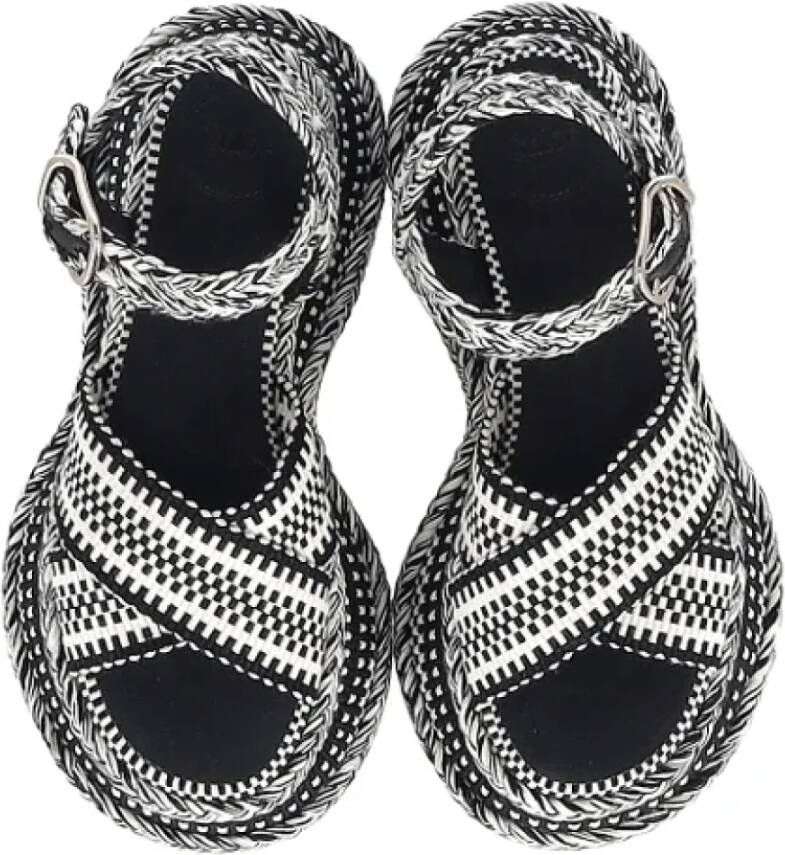 Chloé Pre-owned Cotton sandals Black Dames