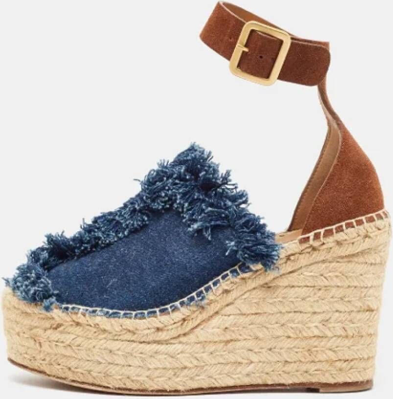 Chloé Pre-owned Denim sandals Blue Dames