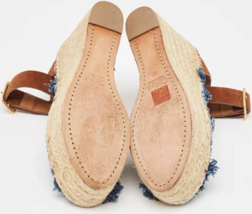 Chloé Pre-owned Denim sandals Blue Dames