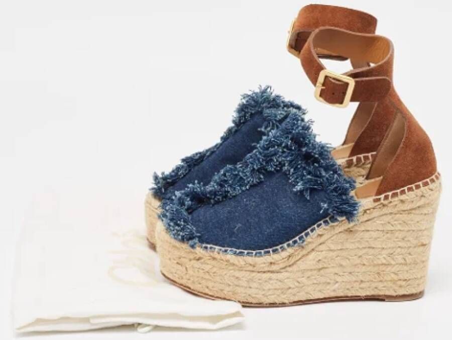 Chloé Pre-owned Denim sandals Blue Dames