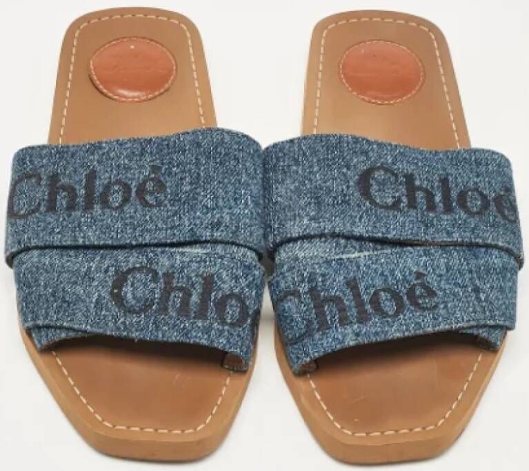 Chloé Pre-owned Denim sandals Blue Dames