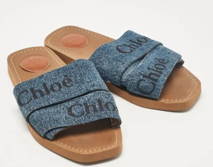 Chloé Pre-owned Denim sandals Blue Dames