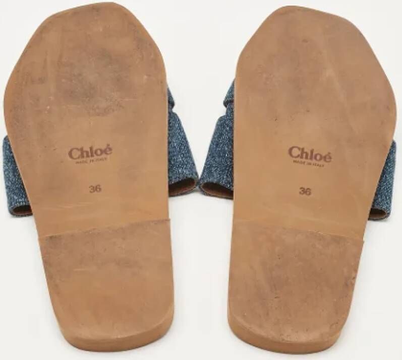 Chloé Pre-owned Denim sandals Blue Dames