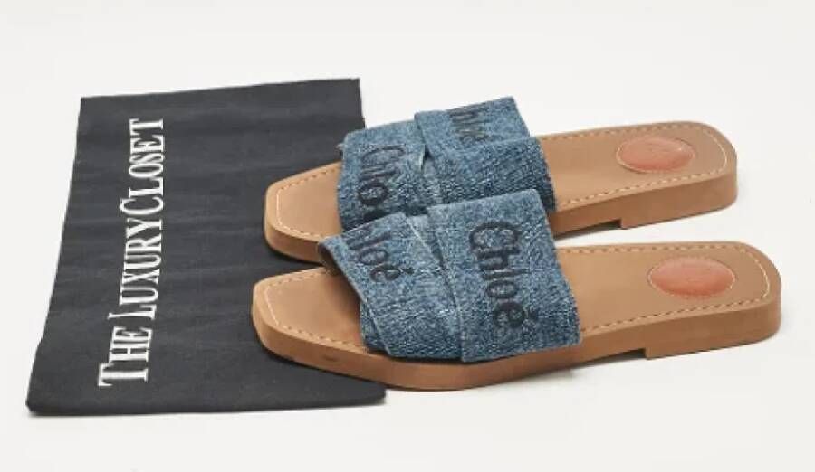 Chloé Pre-owned Denim sandals Blue Dames