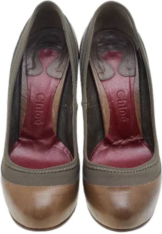 Chloé Pre-owned Fabric heels Brown Dames