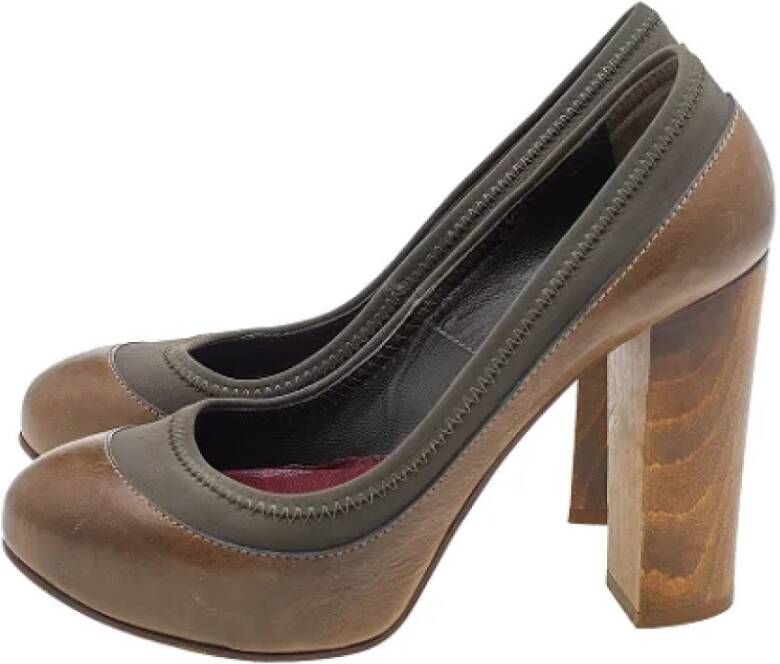 Chloé Pre-owned Fabric heels Brown Dames