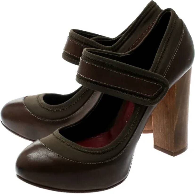 Chloé Pre-owned Fabric heels Brown Dames