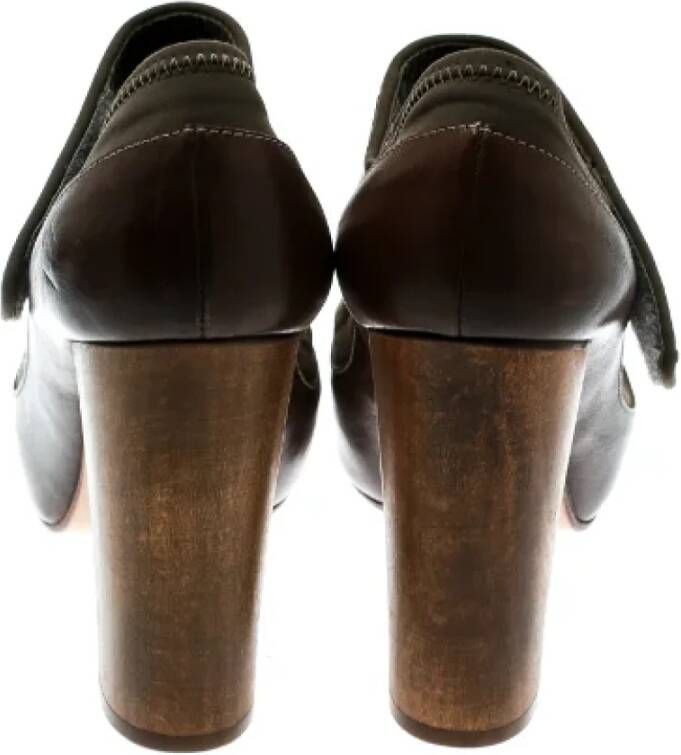 Chloé Pre-owned Fabric heels Brown Dames