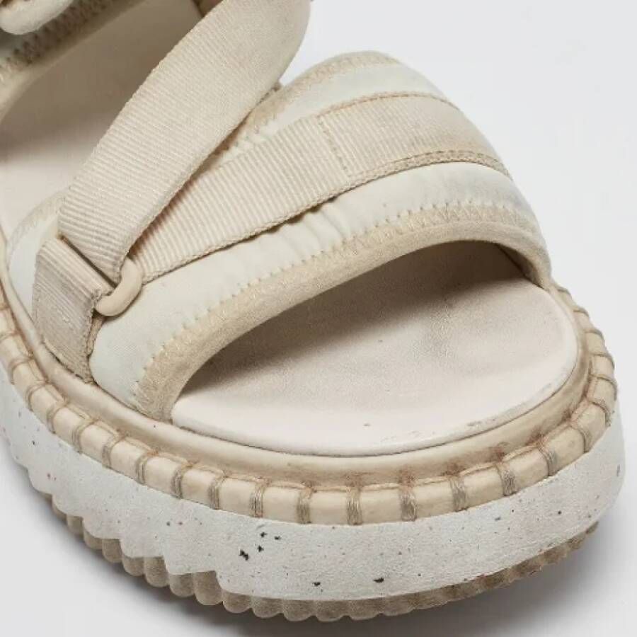 Chloé Pre-owned Fabric sandals White Dames