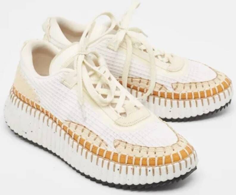 Chloé Pre-owned Fabric sneakers White Dames