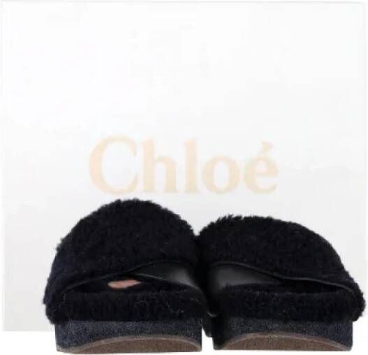 Chloé Pre-owned Fur sandals Black Dames