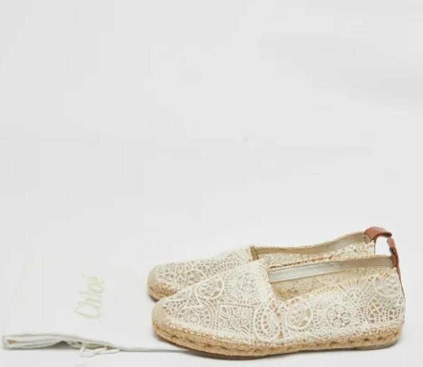 Chloé Pre-owned Lace flats White Dames