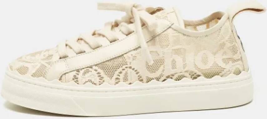 Chloé Pre-owned Lace sneakers Beige Dames