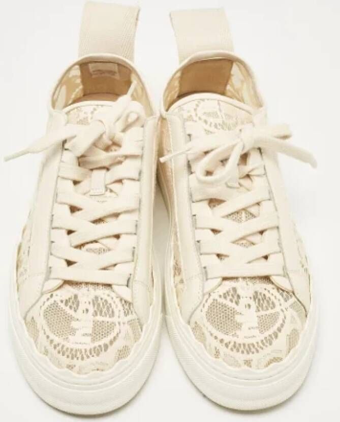 Chloé Pre-owned Lace sneakers Beige Dames