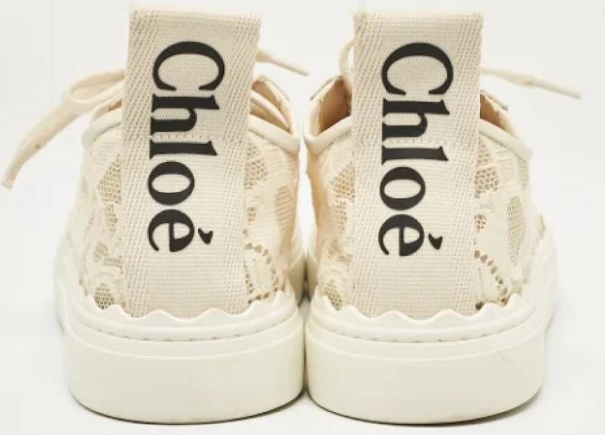 Chloé Pre-owned Lace sneakers Beige Dames