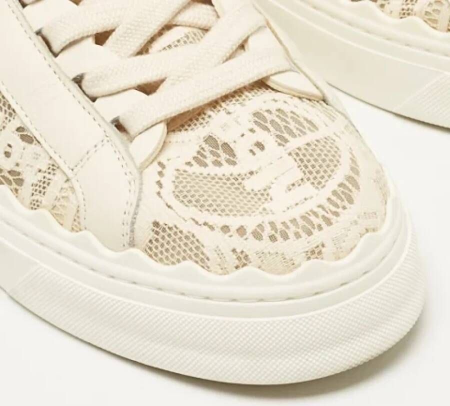 Chloé Pre-owned Lace sneakers Beige Dames