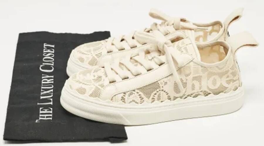 Chloé Pre-owned Lace sneakers Beige Dames