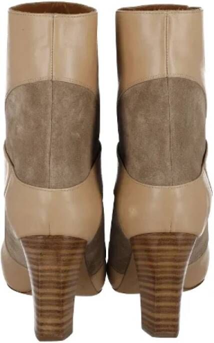 Chloé Pre-owned Leather boots Beige Dames