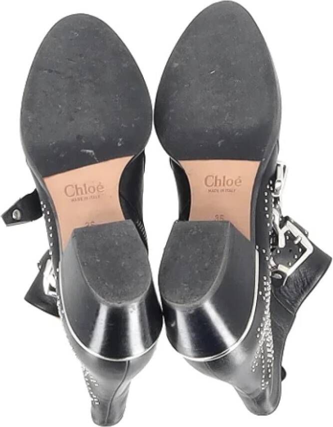 Chloé Pre-owned Leather boots Black Dames