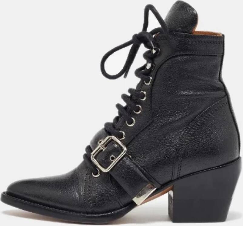 Chloé Pre-owned Leather boots Black Dames