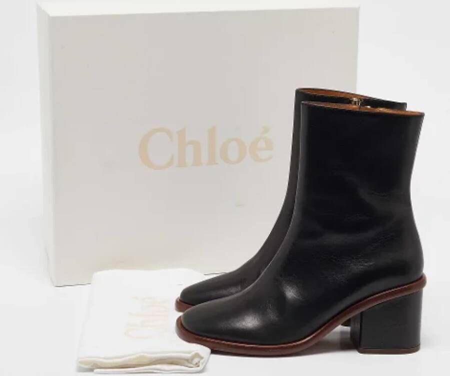 Chloé Pre-owned Leather boots Black Dames