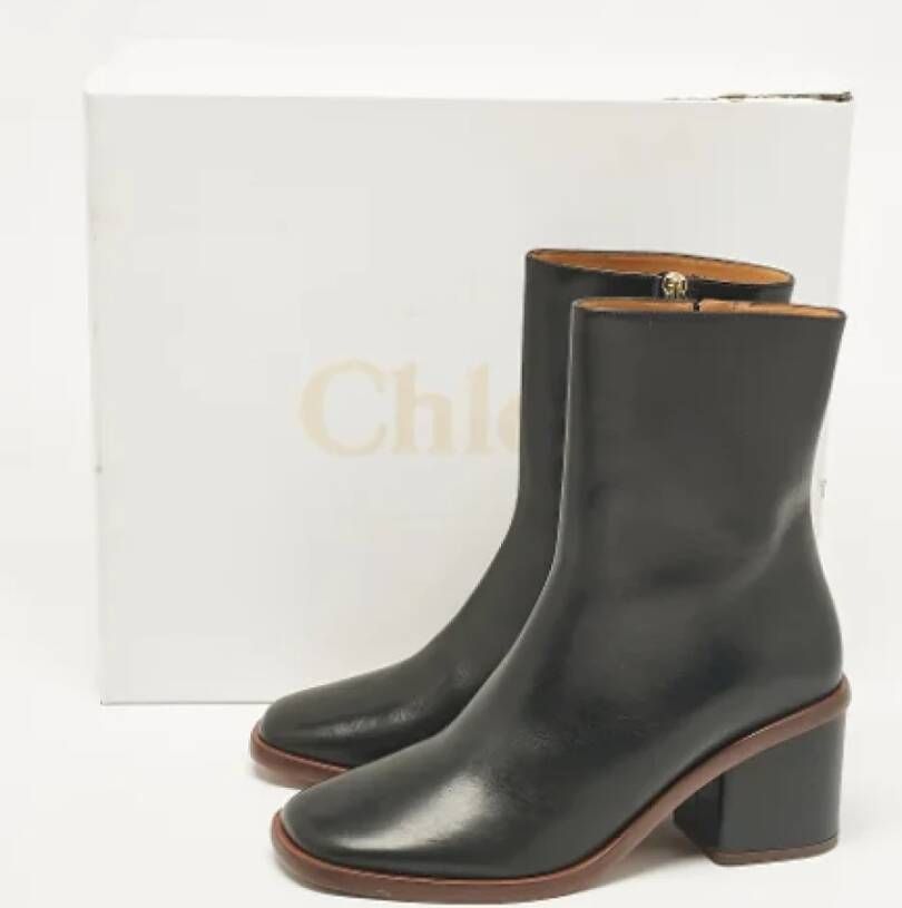 Chloé Pre-owned Leather boots Black Dames