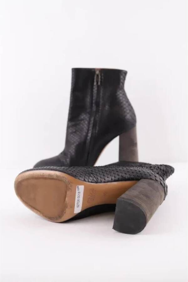 Chloé Pre-owned Leather boots Black Dames