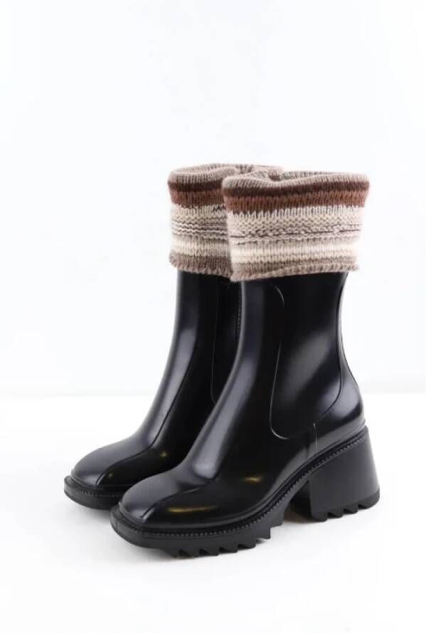 Chloé Pre-owned Leather boots Black Dames