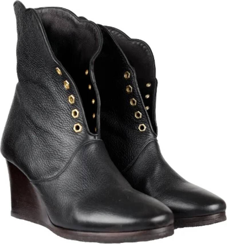 Chloé Pre-owned Leather boots Black Dames