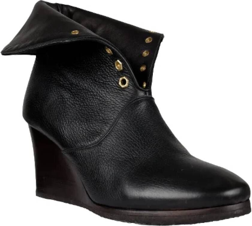 Chloé Pre-owned Leather boots Black Dames