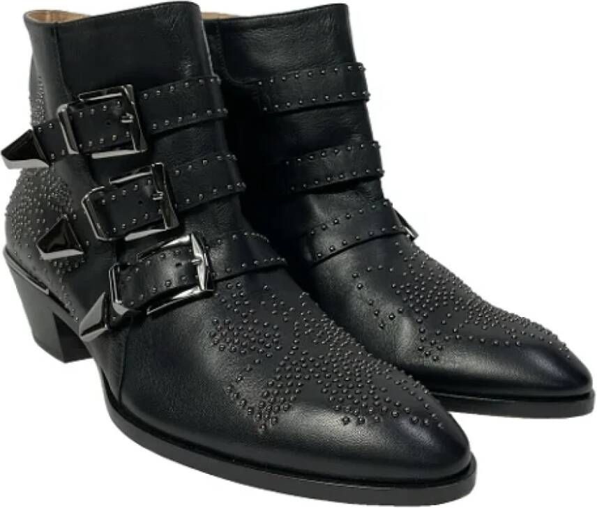 Chloé Pre-owned Leather boots Black Dames