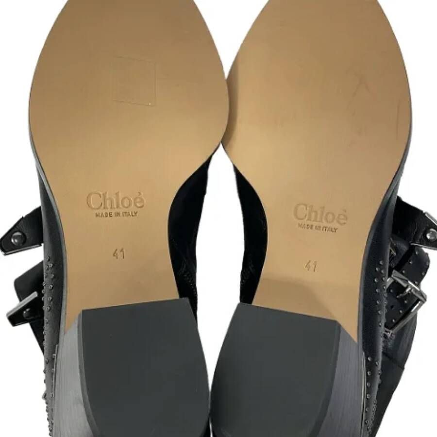 Chloé Pre-owned Leather boots Black Dames