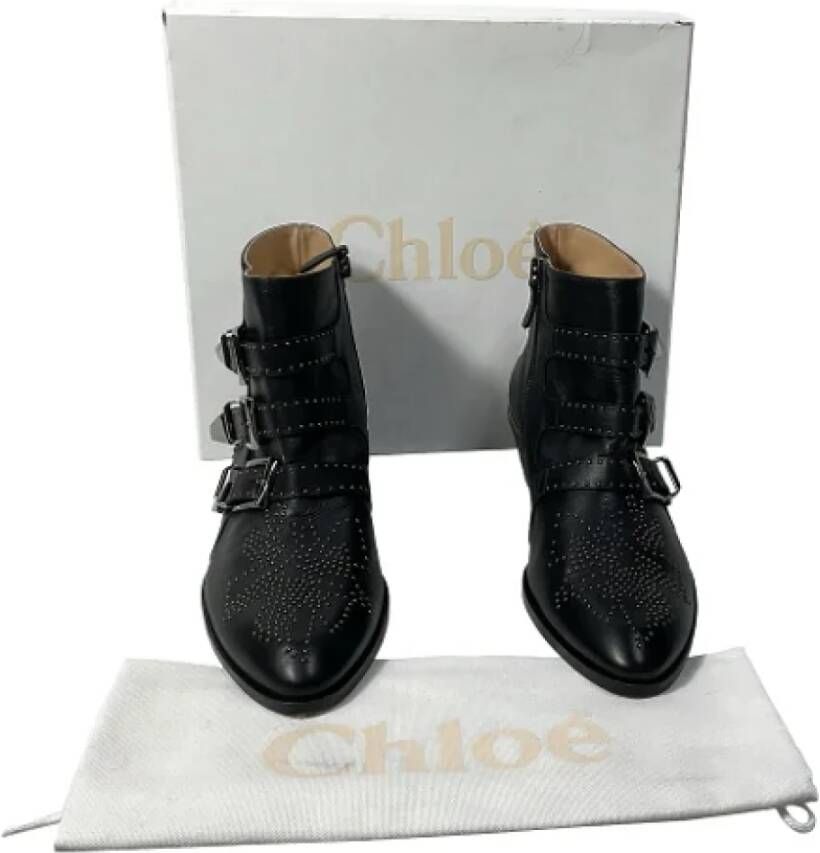 Chloé Pre-owned Leather boots Black Dames