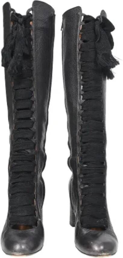 Chloé Pre-owned Leather boots Black Dames