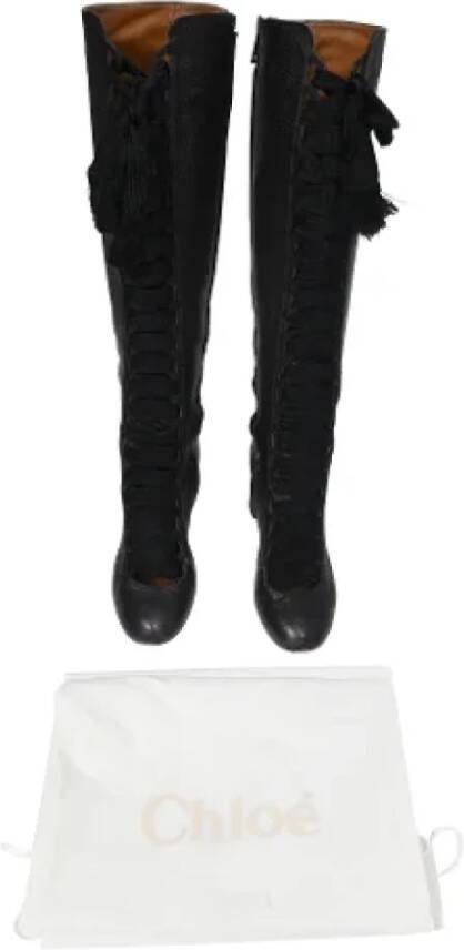 Chloé Pre-owned Leather boots Black Dames