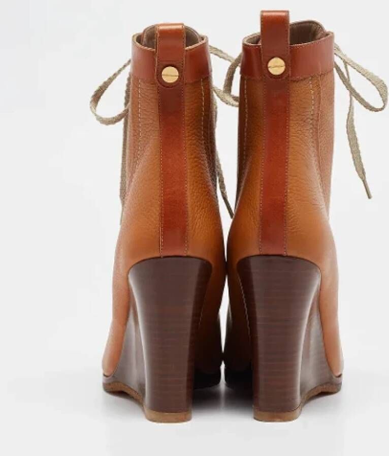 Chloé Pre-owned Leather boots Brown Dames