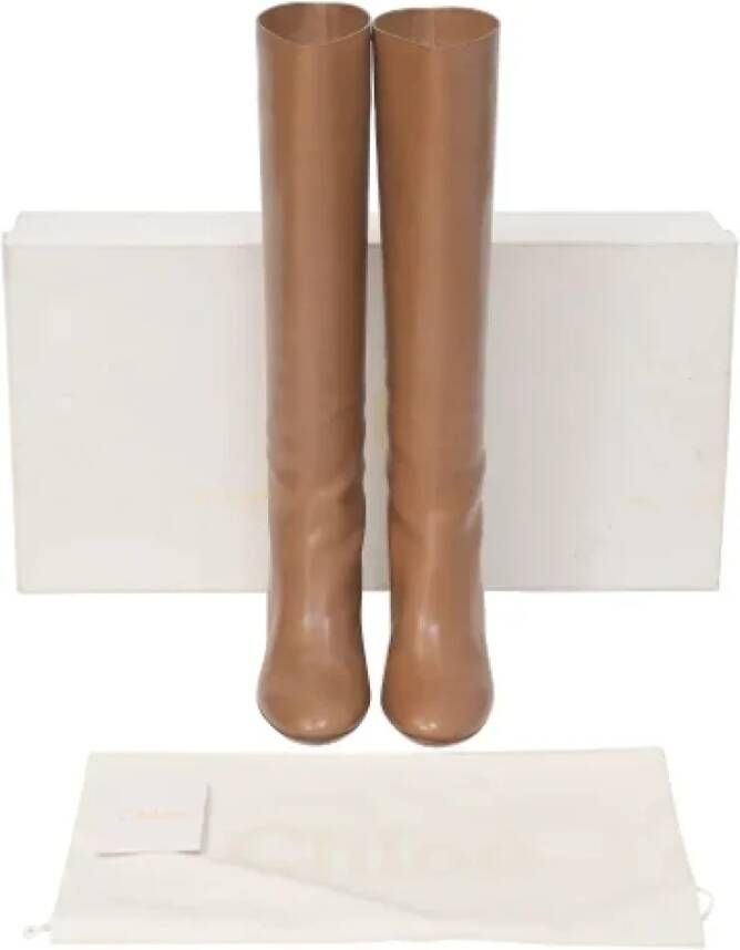 Chloé Pre-owned Leather boots Brown Dames